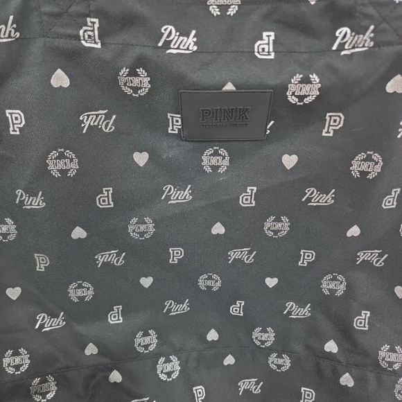 PINK Victoria's Secret Exlarge Gray Patterned Tote - Picture 3 of 5